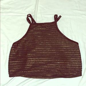 Sexy Crop Tank Top with Crisscrossed Straps